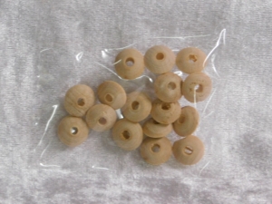 Wood Beads Raw Disc 15x4mm x 16pcs